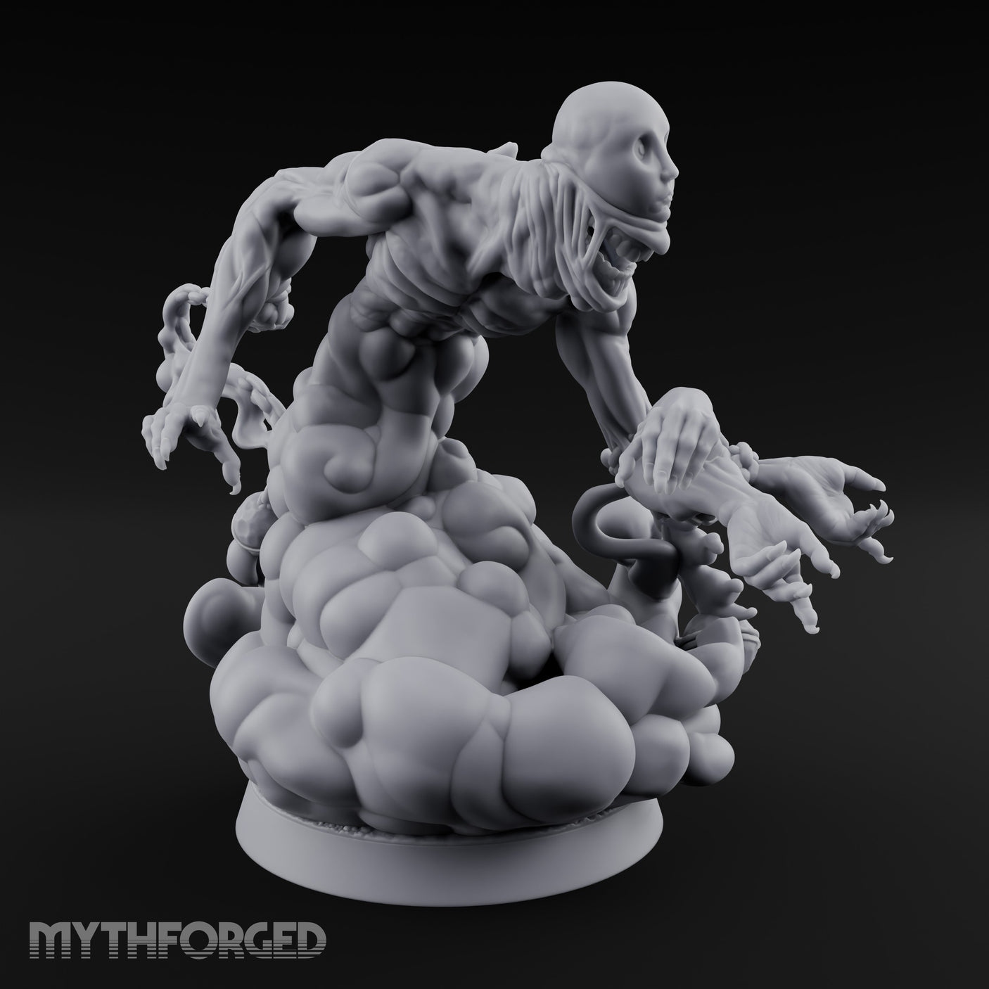 Flesh Tearing Lunge Moon-Beast Miniature for Dungeons and Dragons, Pathfinder or other TTRPGs