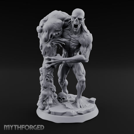 Flesh Tearing Screaming Zombie Abomination Miniature for Dungeons and Dragons, Pathfinder or other TTRPGs