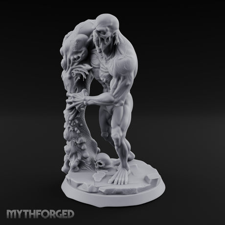 Flesh Tearing Screaming Zombie Abomination Miniature for Dungeons and Dragons, Pathfinder or other TTRPGs