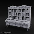 Fleur-de-Lis Drawer-Fronted Noble Grand Bookcase Desk Miniature for Dungeons and Dragons, Pathfinder or other TTRPGs