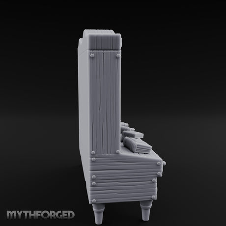 Fleur-de-Lis Drawer-Fronted Noble Grand Bookcase Desk Miniature for Dungeons and Dragons, Pathfinder or other TTRPGs