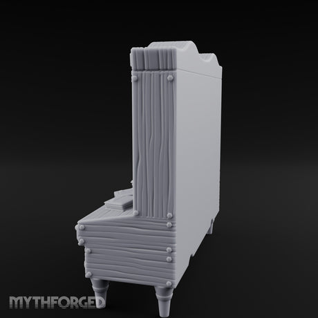 Fleur-de-Lis Drawer-Fronted Noble Grand Bookcase Desk Miniature for Dungeons and Dragons, Pathfinder or other TTRPGs