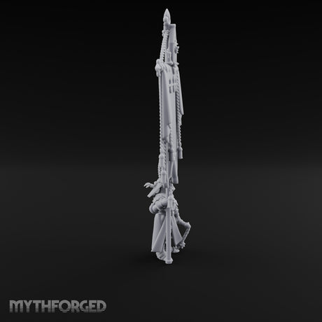 Fleur-de-Lis Tasselled Banner Bearing Human Standard Bearer Miniature for Dungeons and Dragons, Pathfinder or other TTRPGs
