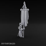 Fleur-de-Lis Tasselled Banner Bearing Human Standard Bearer Miniature for Dungeons and Dragons, Pathfinder or other TTRPGs