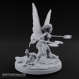 Dual Wand Casting Fairy Mage Miniature for Dungeons and Dragons, Pathfinder or other TTRPGs