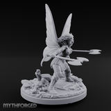 Dual Wand Casting Fairy Mage Miniature for Dungeons and Dragons, Pathfinder or other TTRPGs