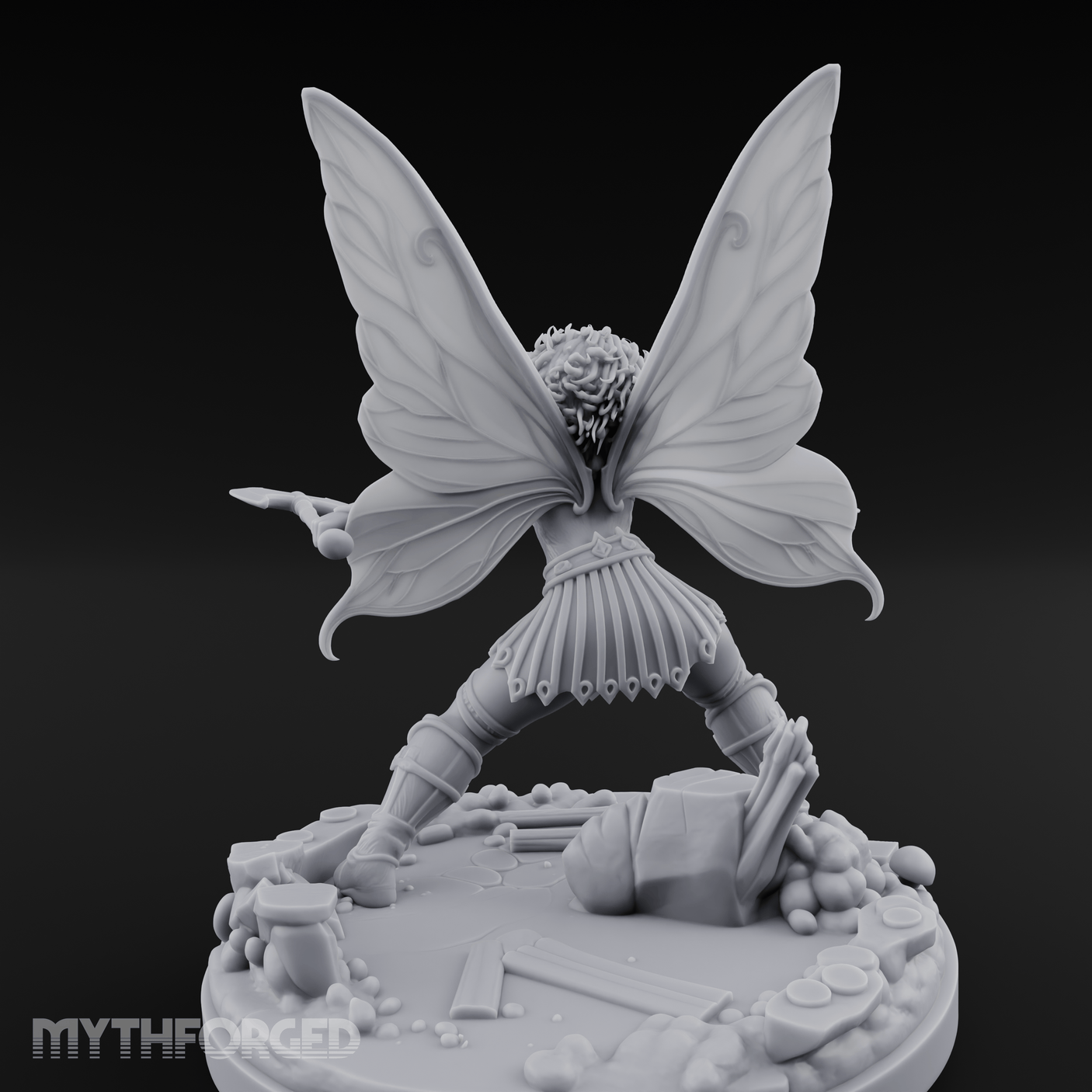 Dual Wand Casting Fairy Mage Miniature for Dungeons and Dragons, Pathfinder or other TTRPGs