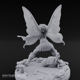 Dual Wand Casting Fairy Mage Miniature for Dungeons and Dragons, Pathfinder or other TTRPGs