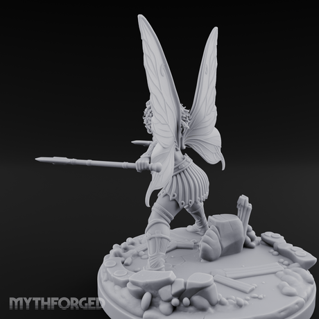 Dual Wand Casting Fairy Mage Miniature for Dungeons and Dragons, Pathfinder or other TTRPGs