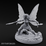 Dual Wand Casting Fairy Mage Miniature for Dungeons and Dragons, Pathfinder or other TTRPGs