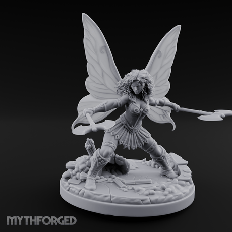 Dual Wand Casting Fairy Mage Miniature for Dungeons and Dragons, Pathfinder or other TTRPGs