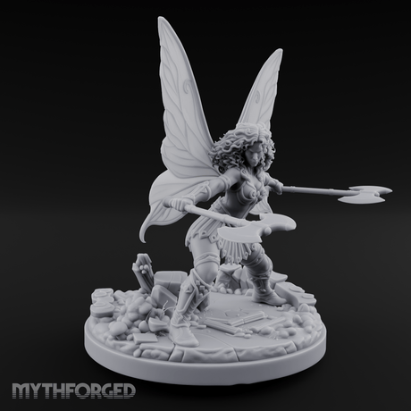 Dual Wand Casting Fairy Mage Miniature for Dungeons and Dragons, Pathfinder or other TTRPGs