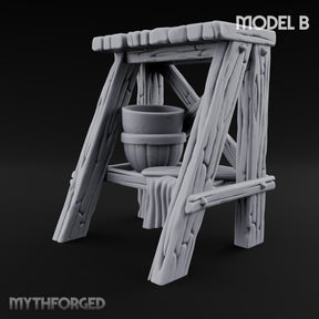 Everything Coming Up Roses Wooden Florist Market Piece B