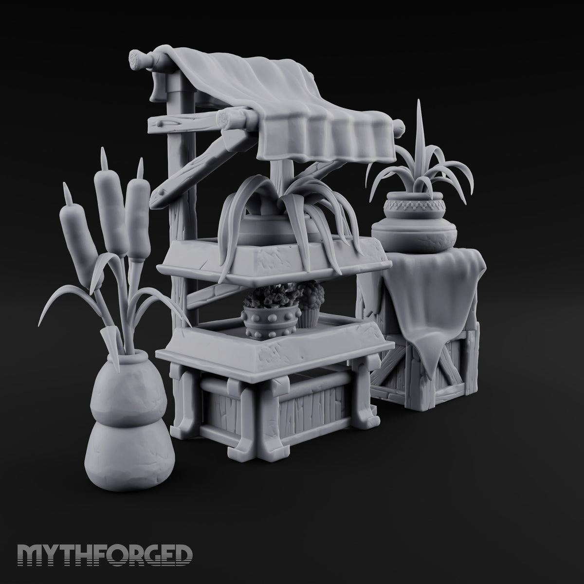 Everything Coming Up Roses Wooden Florist Market Piece D