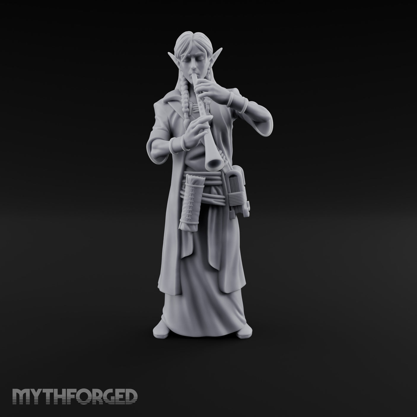 Flute Playing Elf Bard