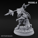 Aztec Inspired Spear Held High Hobgoblin Warrior A Miniature for Dungeons and Dragons, Pathfinder or other TTRPGs