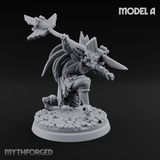 Aztec Inspired Spear Held High Hobgoblin Warrior A Miniature for Dungeons and Dragons, Pathfinder or other TTRPGs