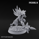 Aztec Inspired Spear Held High Hobgoblin Warrior B Miniature for Dungeons and Dragons, Pathfinder or other TTRPGs