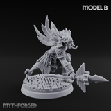 Aztec Inspired Spear Held High Hobgoblin Warrior B Miniature for Dungeons and Dragons, Pathfinder or other TTRPGs