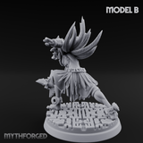Aztec Inspired Spear Held High Hobgoblin Warrior B Miniature for Dungeons and Dragons, Pathfinder or other TTRPGs