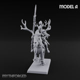 Antlered Cavalry Charging Wild Hunt Rider A Miniature for Dungeons and Dragons, Pathfinder or other TTRPGs