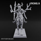 Antlered Cavalry Charging Wild Hunt Rider B Miniature for Dungeons and Dragons, Pathfinder or other TTRPGs