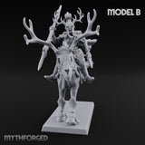 Antlered Cavalry Charging Wild Hunt Rider B Miniature for Dungeons and Dragons, Pathfinder or other TTRPGs