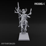 Antlered Cavalry Charging Wild Hunt Rider C Miniature for Dungeons and Dragons, Pathfinder or other TTRPGs