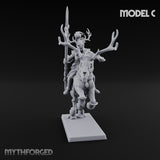 Antlered Cavalry Charging Wild Hunt Rider C Miniature for Dungeons and Dragons, Pathfinder or other TTRPGs