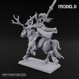 Antlered Cavalry Charging Wild Hunt Rider D Miniature for Dungeons and Dragons, Pathfinder or other TTRPGs