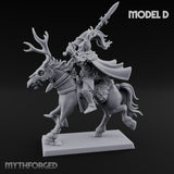 Antlered Cavalry Charging Wild Hunt Rider D Miniature for Dungeons and Dragons, Pathfinder or other TTRPGs