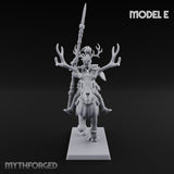 Antlered Cavalry Charging Wild Hunt Riders Miniature for Dungeons and Dragons, Pathfinder or other TTRPGs