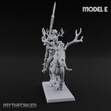 Antlered Cavalry Charging Wild Hunt Rider E Miniature for Dungeons and Dragons, Pathfinder or other TTRPGs