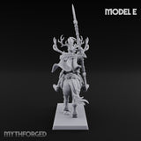 Antlered Cavalry Charging Wild Hunt Rider E Miniature for Dungeons and Dragons, Pathfinder or other TTRPGs