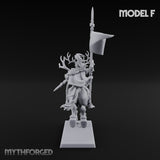Antlered Cavalry Charging Wild Hunt Rider F Miniature for Dungeons and Dragons, Pathfinder or other TTRPGs