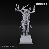 Antlered Cavalry Charging Wild Hunt Rider G Miniature for Dungeons and Dragons, Pathfinder or other TTRPGs