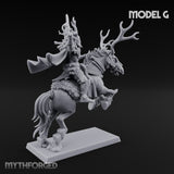 Antlered Cavalry Charging Wild Hunt Rider G Miniature for Dungeons and Dragons, Pathfinder or other TTRPGs