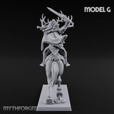 Antlered Cavalry Charging Wild Hunt Rider G Miniature for Dungeons and Dragons, Pathfinder or other TTRPGs