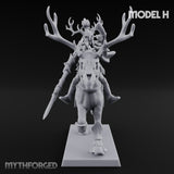 Antlered Cavalry Charging Wild Hunt Riders Miniature for Dungeons and Dragons, Pathfinder or other TTRPGs