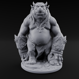 Log Lugging Troll Brute Miniature for Dungeons and Dragons, Pathfinder or other TTRPGs