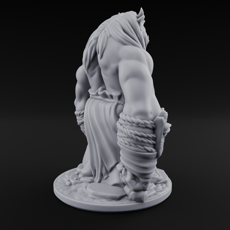 Log Lugging Troll Brute Miniature for Dungeons and Dragons, Pathfinder or other TTRPGs