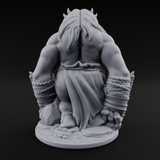 Log Lugging Troll Brute Miniature for Dungeons and Dragons, Pathfinder or other TTRPGs