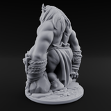 Log Lugging Troll Brute Miniature for Dungeons and Dragons, Pathfinder or other TTRPGs