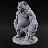Log Lugging Troll Brute Miniature for Dungeons and Dragons, Pathfinder or other TTRPGs