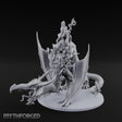 Crystal Throned Frost Queen Dragon Rider Miniature for Dungeons and Dragons, Pathfinder or other TTRPGs