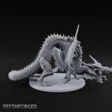 Crystal Spined Crouching Crystal Dragon Miniature for Dungeons and Dragons, Pathfinder or other TTRPGs
