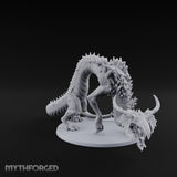 Crystal Spined Crouching Crystal Dragon Miniature for Dungeons and Dragons, Pathfinder or other TTRPGs