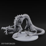 Crystal Spined Crouching Crystal Dragon Miniature for Dungeons and Dragons, Pathfinder or other TTRPGs