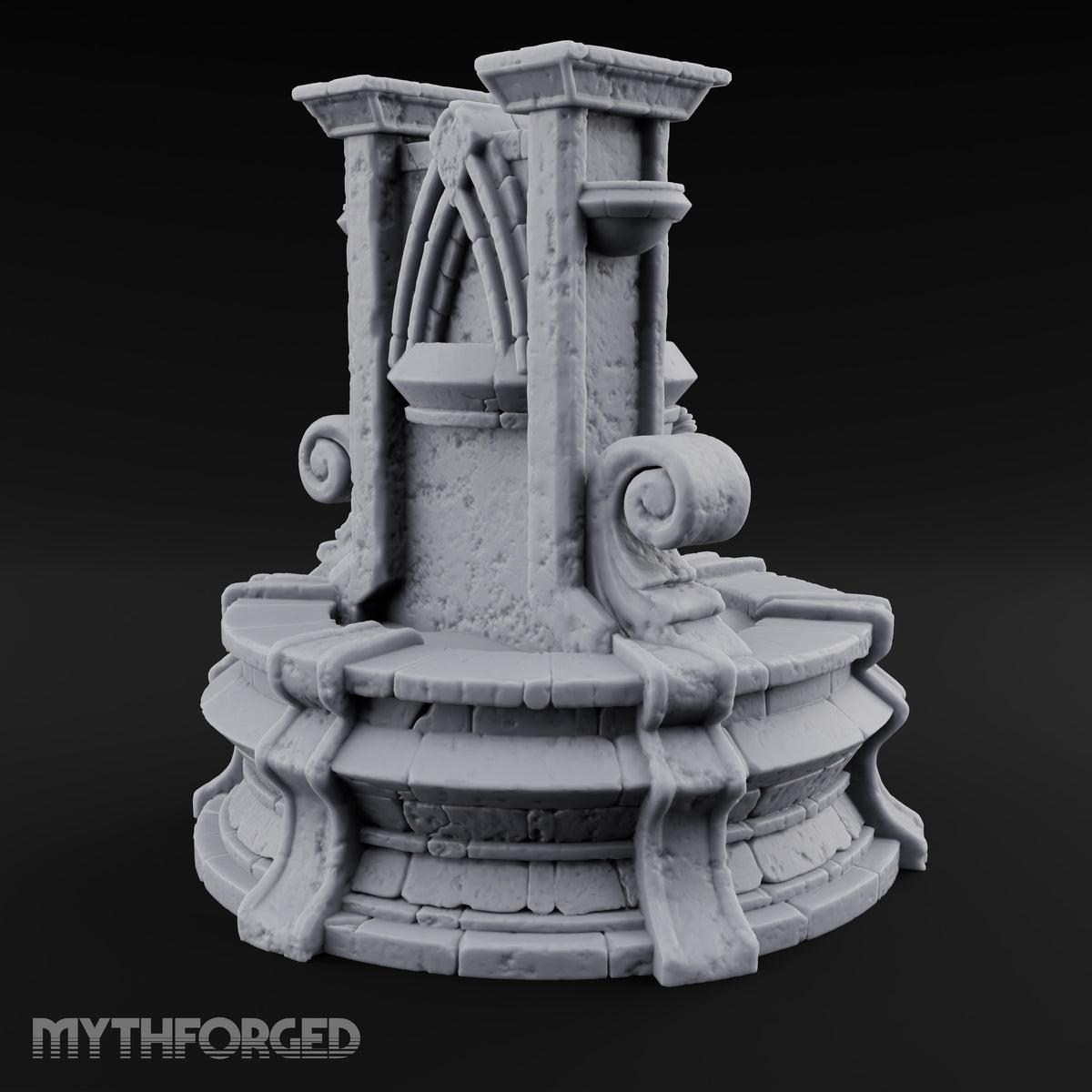 Drink Deep, Stone Is Patient Ornate Stone Fountain — Standard