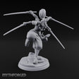 Four Blades Spinning Oni Bladedancer